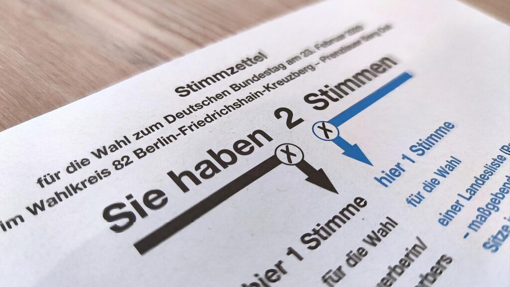 Stimmzettel zur Bundestagswahl 2025 (Archiv)