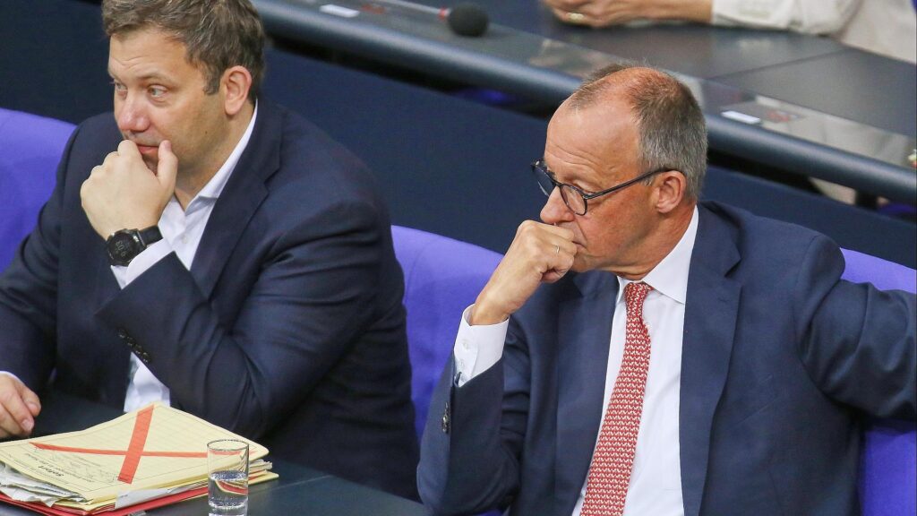 Lars Klingbeil und Friedrich Merz (Archiv)