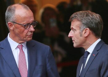 Friedrich Merz und Emmanuel Macron (Archiv)