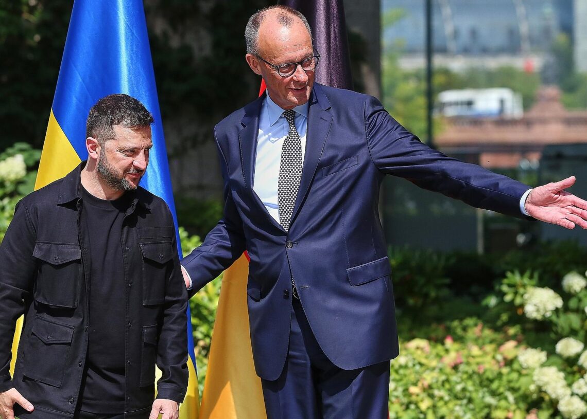 Wolodymyr Selenskyj und Friedrich Merz am 13.08.2025