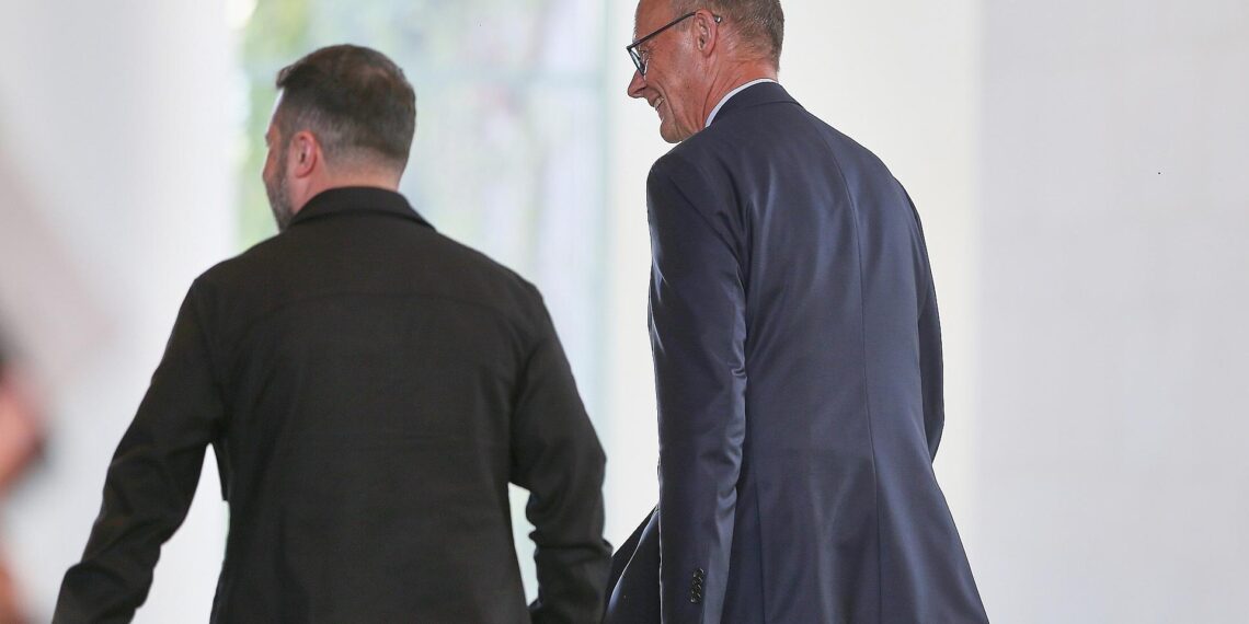 Wolodymyr Selenskyj und Friedrich Merz am 13.08.2025