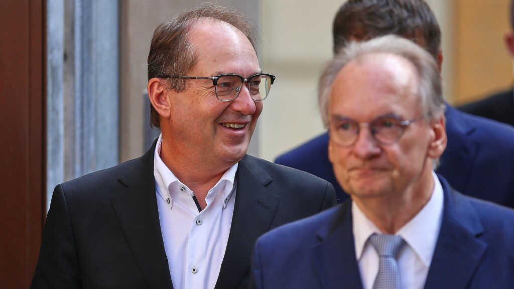 Alexander Dobrindt und Reiner Haseloff am 14.08.2025