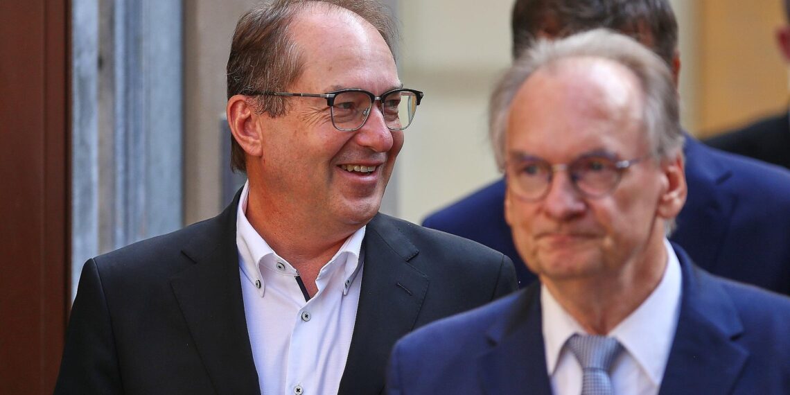 Alexander Dobrindt und Reiner Haseloff am 14.08.2025