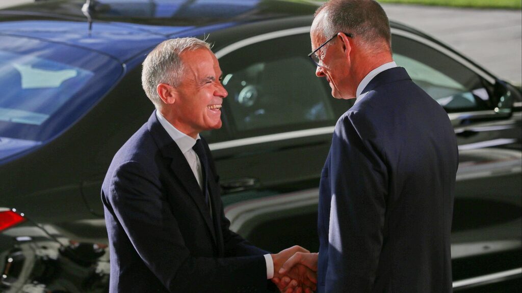 Mark Carney und Friedrich Merz am 26.08.2025