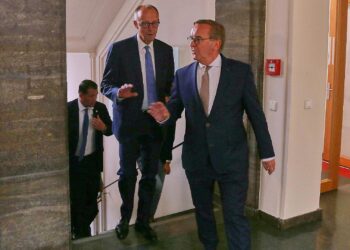 Friedrich Merz und Boris Pistorius am 27.08.2025