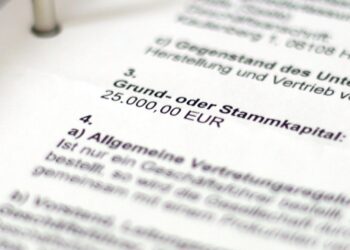 Gewerbeanmeldung einer GmbH (Archiv)