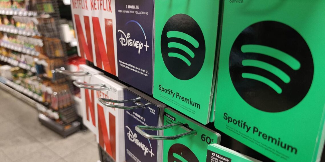 Guthaben-Karten für Streaming-Dienste (Archiv)