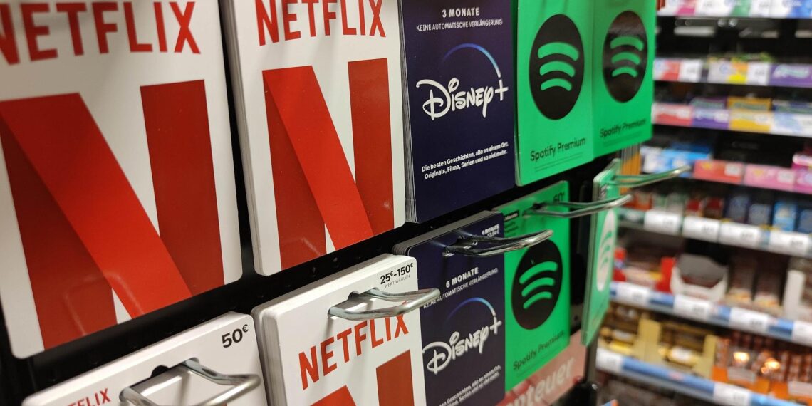 Studie: Streaming-Markt zeigt Anzeichen einer Sättigung 1 Guthaben-Karten für Streaming-Dienste (Archiv)