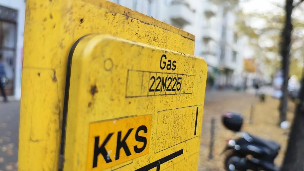 Gas-Hinweisschild (Archiv)