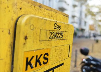 Gas-Hinweisschild (Archiv)