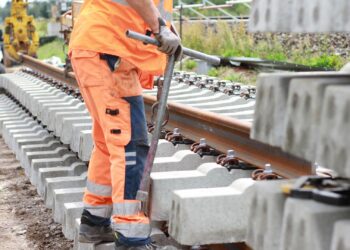Bauarbeiten an einer Gleisanlage (Archiv)