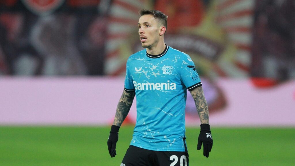 Alejandro Grimaldo (Bayer Leverkusen) (Archiv)