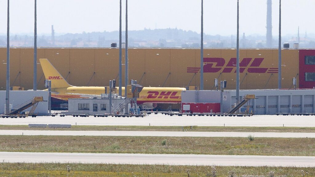 DHL-Maschinen am Flughafen Leipzig/Halle