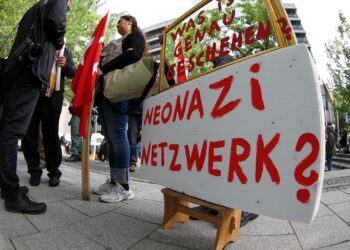 Proteste beim NSU-Prozess vor dem Strafjustizzentrum München (Archiv)