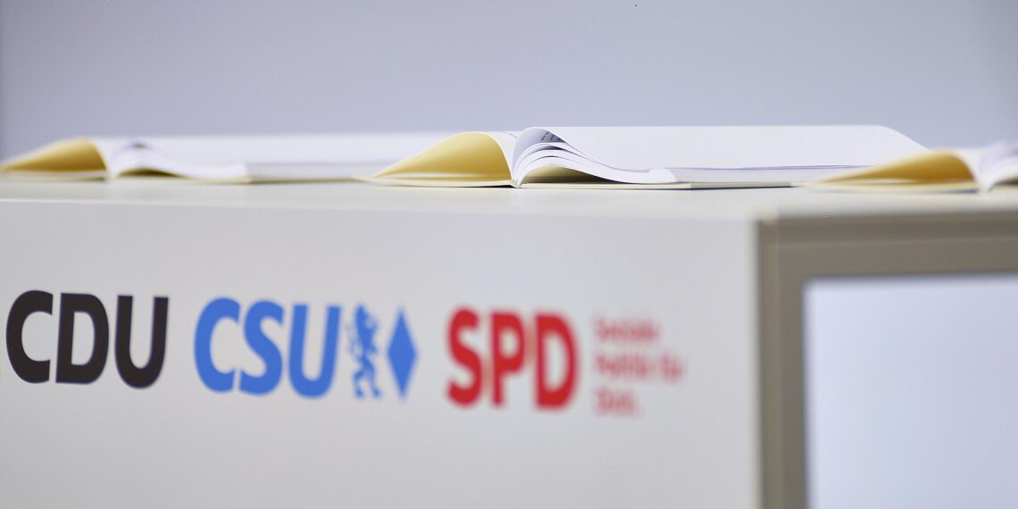 Unterzeichnung Koalitionsvertrag zwischen CDU