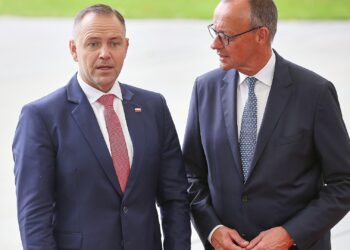 Karol Nawrocki und Friedrich Merz am 16.09.2025