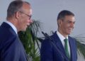 Friedrich Merz und Pedro Sánchez am 18.09.2025