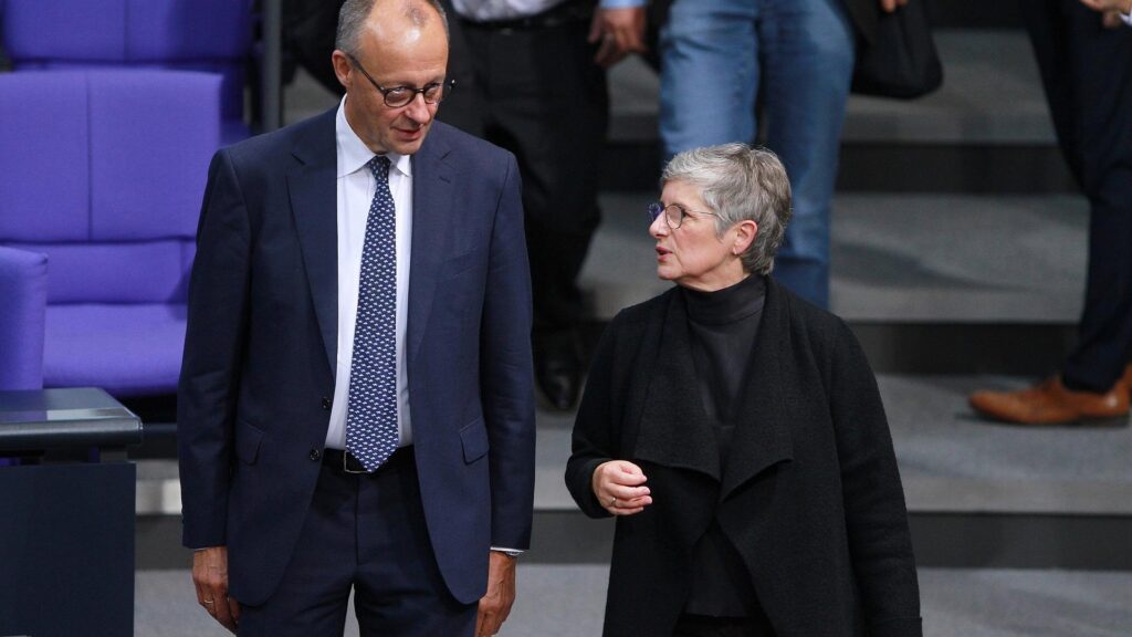 Friedrich Merz und Britta Haßelmann (Archiv)