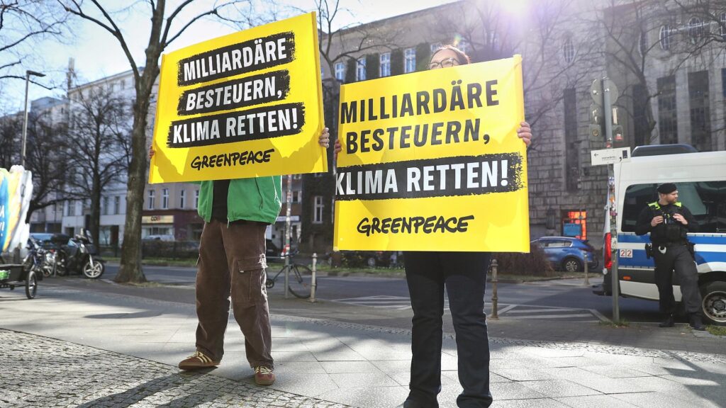 Greenpeace pocht vor EU-Gipfel auf ambitioniertes Klimaziel für 2040 3 Greenpeace-Protest (Archiv)