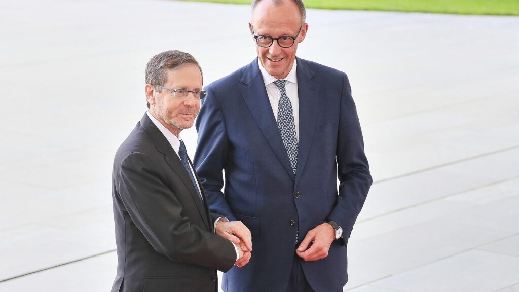 Jitzchak Herzog und Friedrich Merz (Archiv)