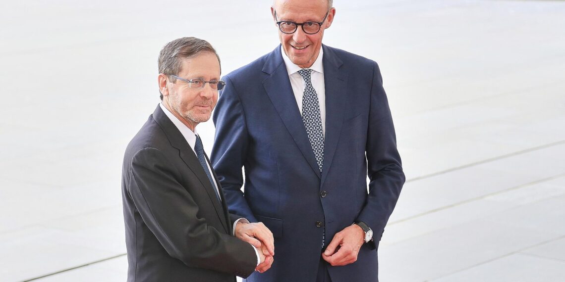 Jitzchak Herzog und Friedrich Merz (Archiv)