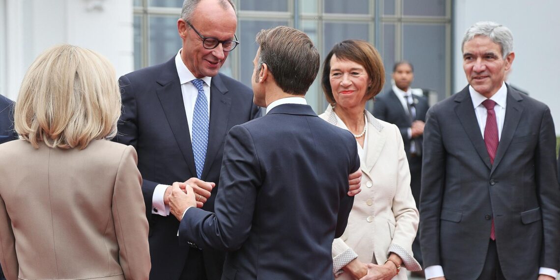 Friedrich Merz und Emmanuel Macron am 03.10.2025