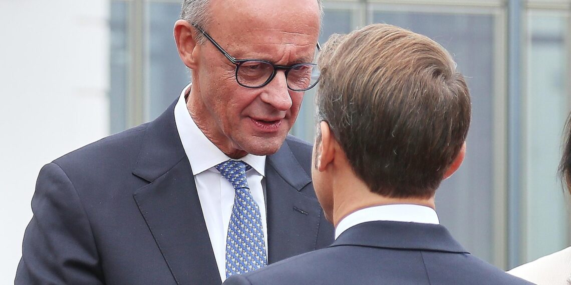 Friedrich Merz und Emmanuel Macron am 03.10.2025