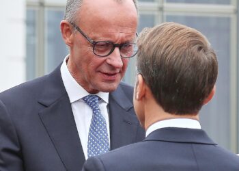 Friedrich Merz und Emmanuel Macron am 03.10.2025