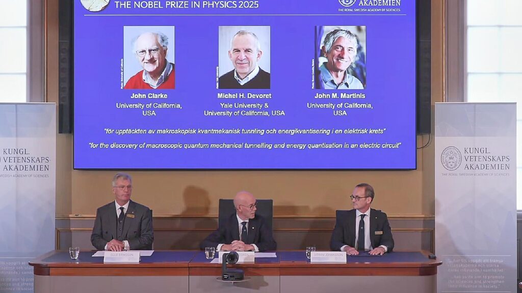 Bekanntgabe von Physik-Nobelpreis am 07.10.2025