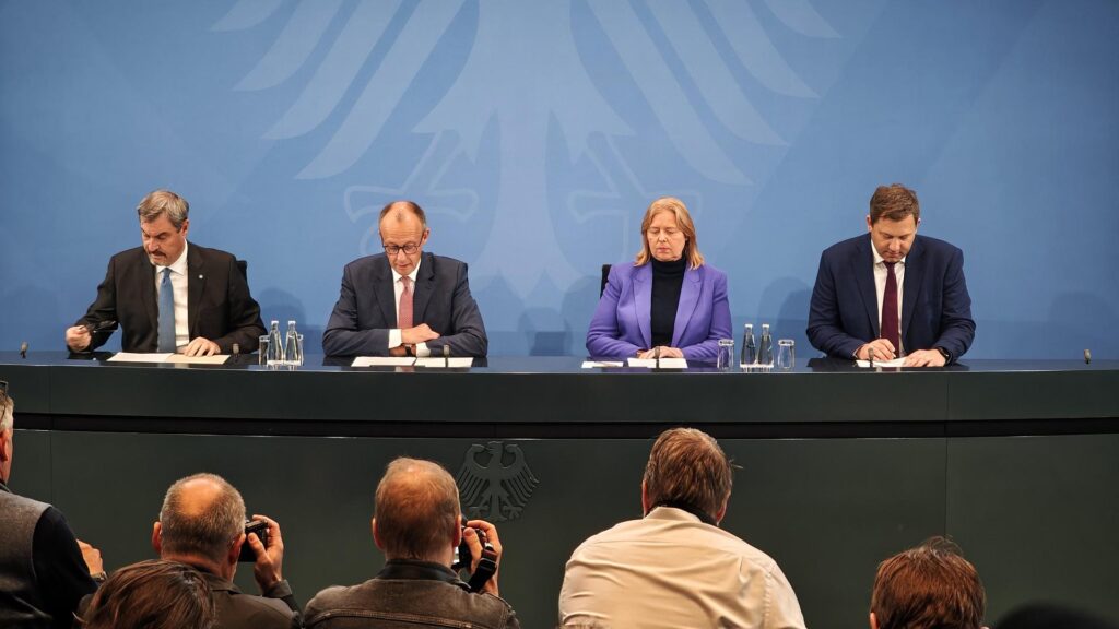 Pressekonferenz nach Koalitionsausschuss am 09.10.2025