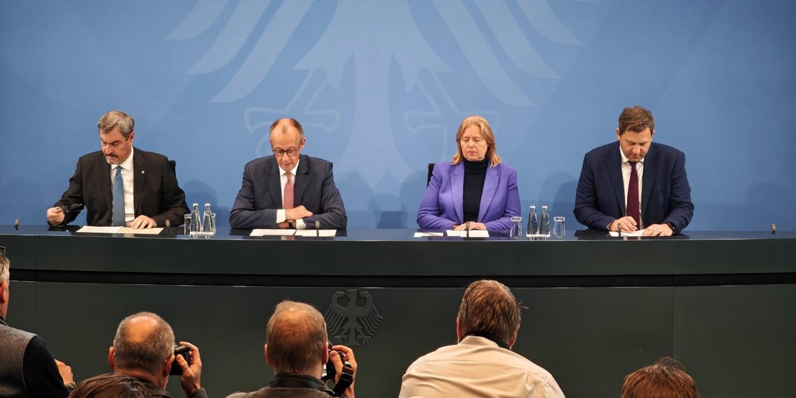 Pressekonferenz nach Koalitionsausschuss am 09.10.2025