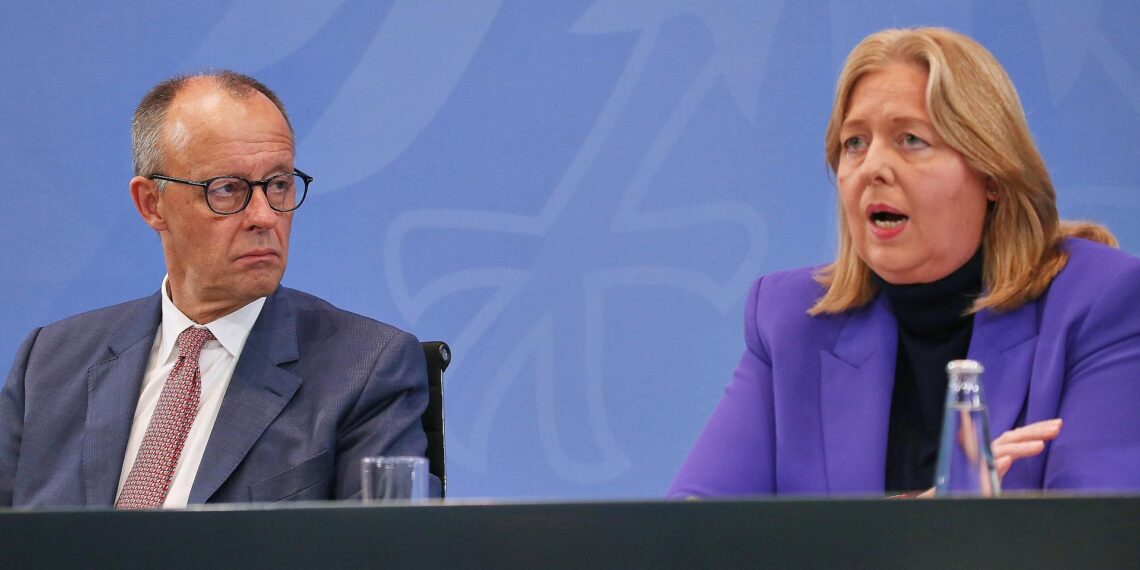 Friedrich Merz und Bärbel Bas am 09.10.2025