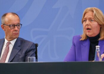 Friedrich Merz und Bärbel Bas am 09.10.2025