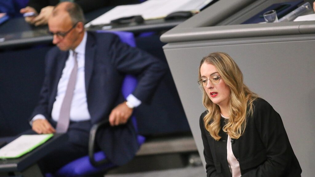 Friedrich Merz und Katharina Dröge (Archiv)