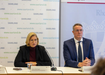 Gemeinsamer Ministerrat von Rheinland-Pfalz und dem Saarland unter Leitung von Ministerpräsidentin Anke Rehlinger und Ministerpräsident Alexander Schweitzer