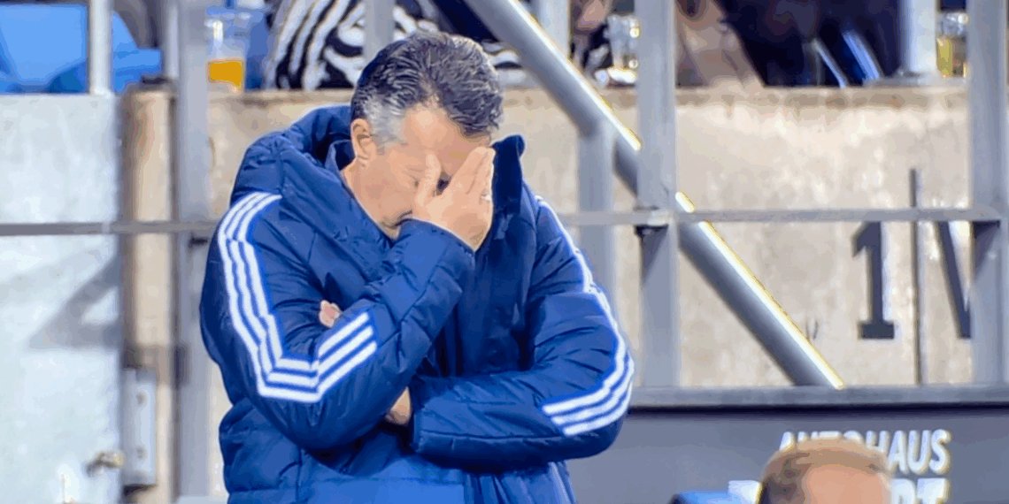 Alois Schwartz verzweifelt an der Seitenlinie | Bild: Regio-Journal
