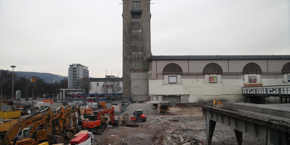 Stuttgart-21-Baustelle am Stuttgarter Hauptbahnhof