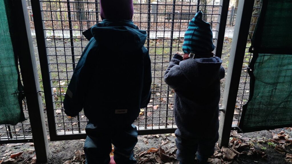 Kinder hinter einem Gitter (Archiv)