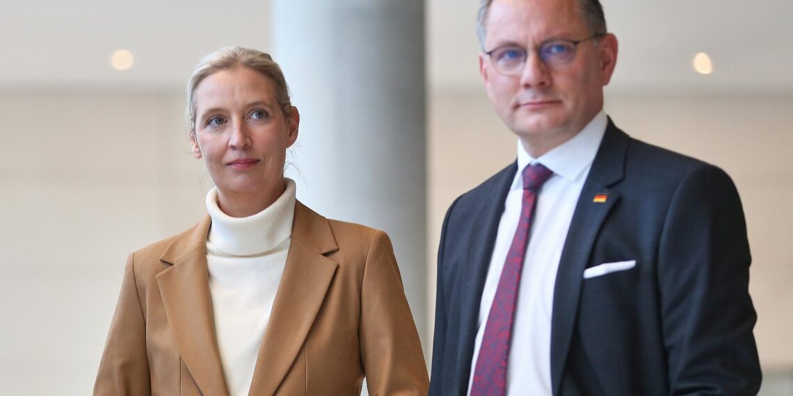 Weidel und Chrupalla wollen nach Russland-Streit die Wogen glätten 1 Alice Weidel und Tino Chrupalla (Archiv)