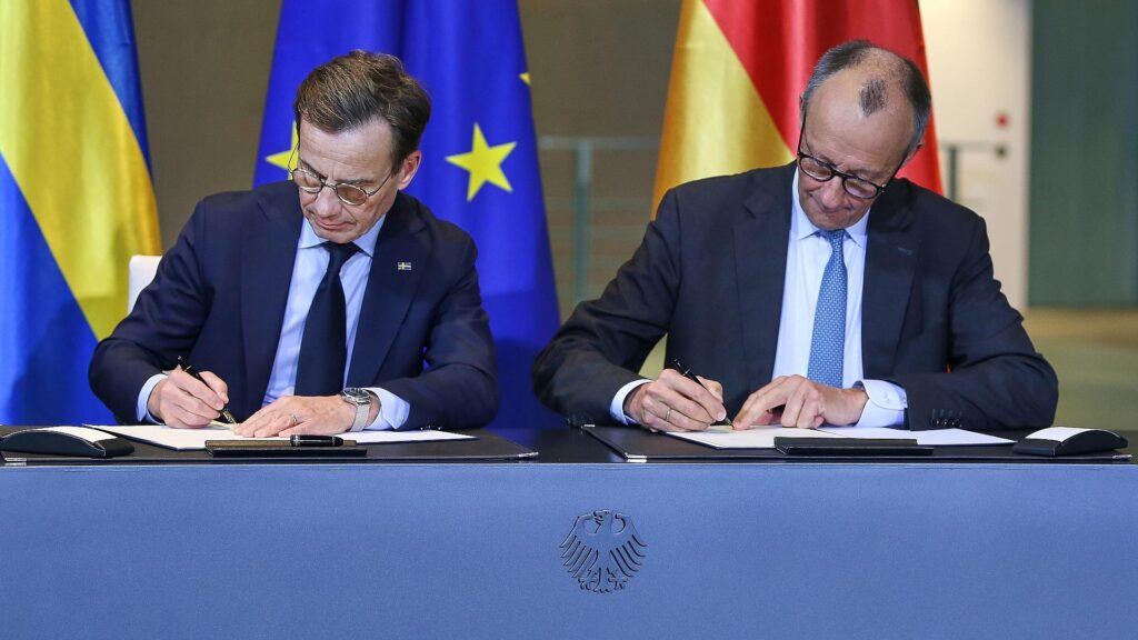 Ulf Kristersson und Friedrich Merz am 19.11.2025