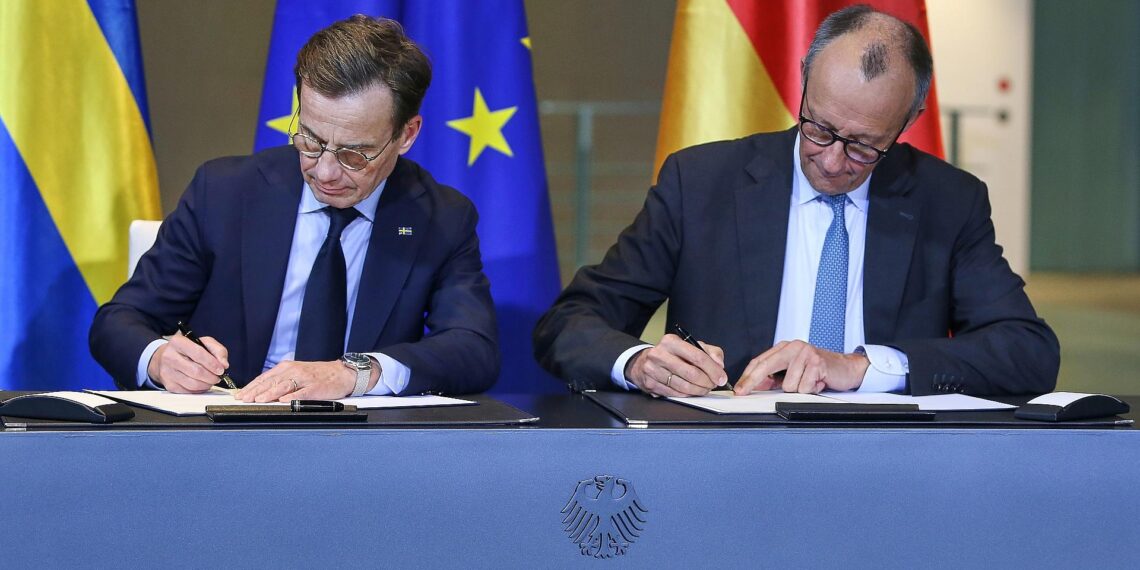 Merz und schwedischer Premier vereinbaren engere Zusammenarbeit 1 Ulf Kristersson und Friedrich Merz am 19.11.2025