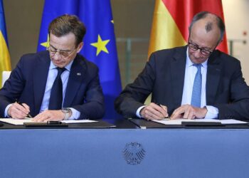 Ulf Kristersson und Friedrich Merz am 19.11.2025