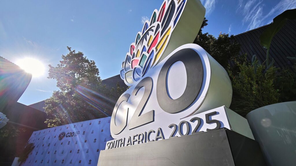 G20-Logo in Südafrika im November 2025