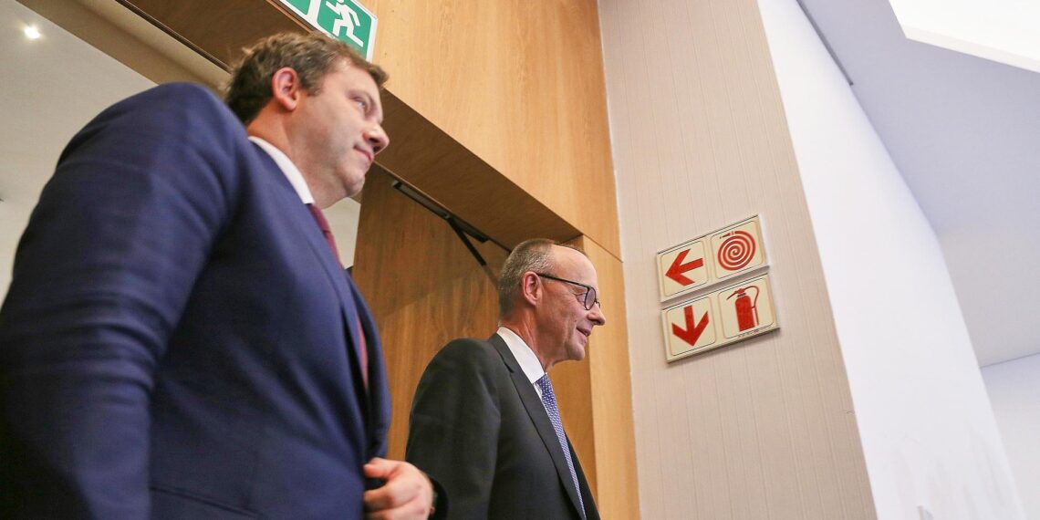 Lars Klingbeil und Friedrich Merz am 23.11.2025