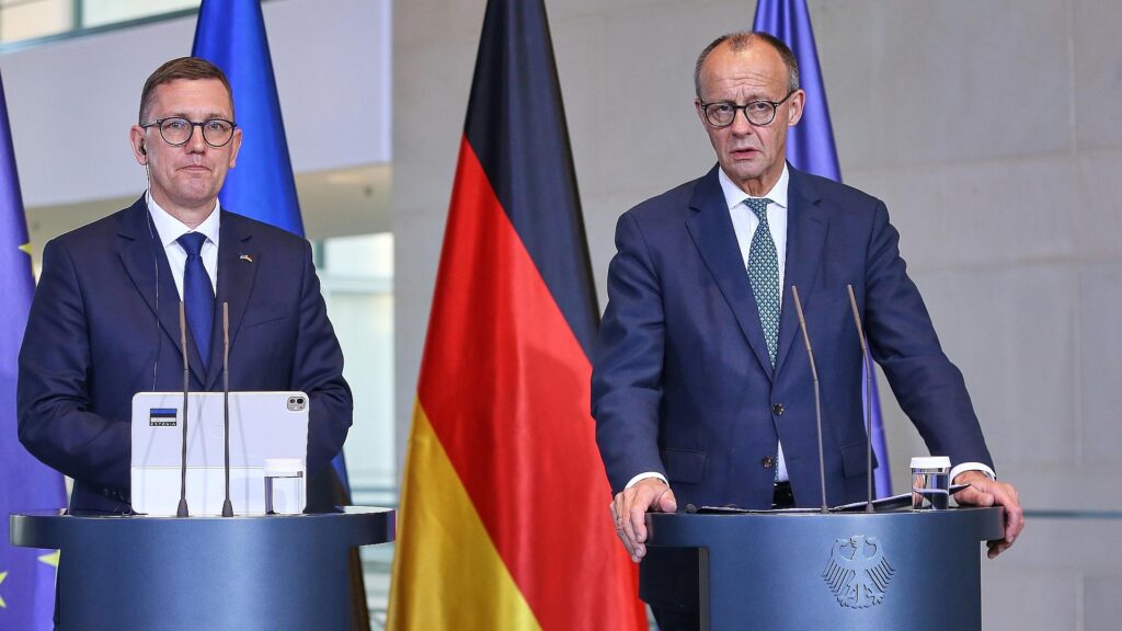 Kristen Michal und Friedrich Merz am 27.11.2025