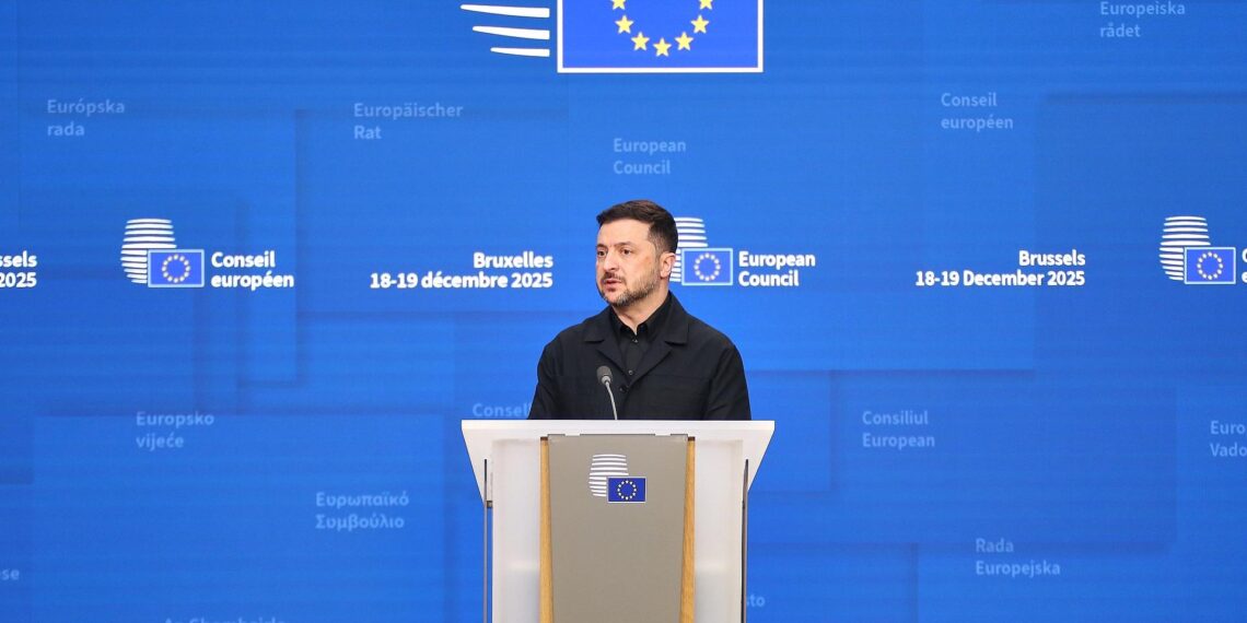 Selenskyj drängt bei EU-Gipfel auf klare Antwort zu Finanzhilfen 1 Wolodymyr Selenskyj am 18.12.2025
