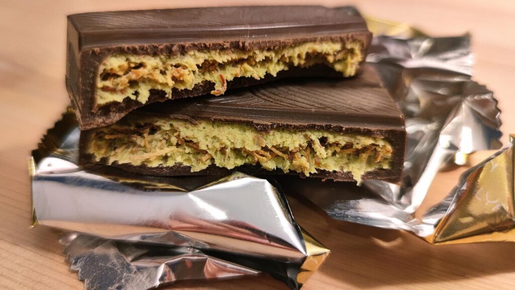 Als `Dubai-Schokolade` verkaufte Schokolade mit Pistaziencreme (Archiv)
