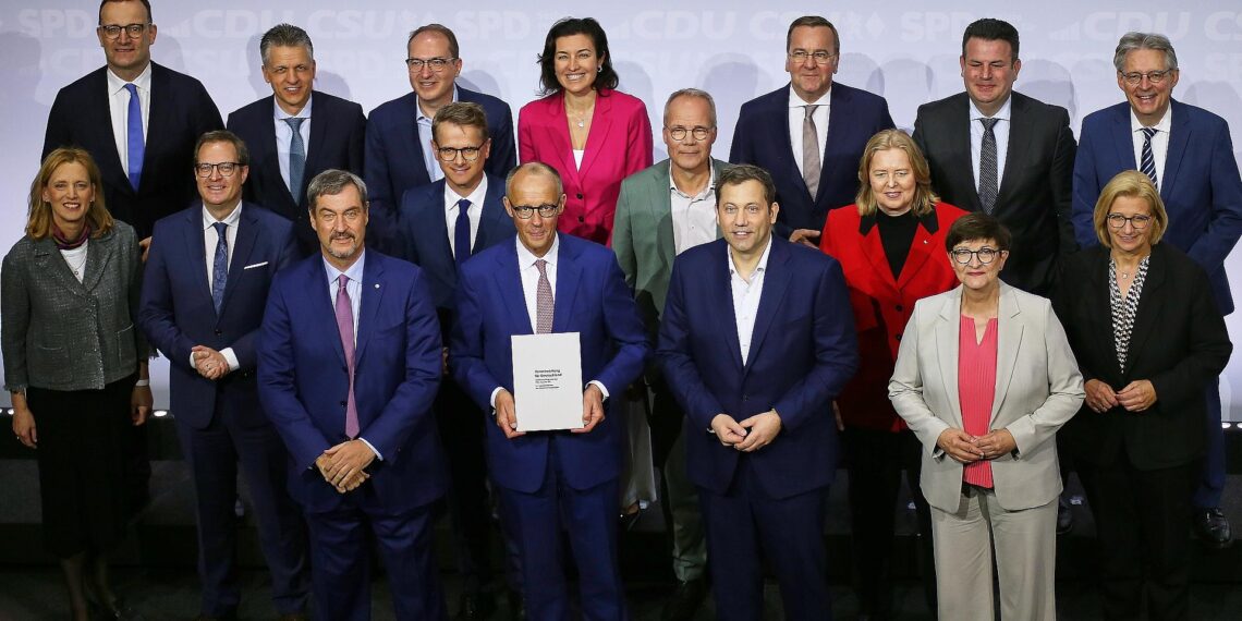 Unterzeichnung Koalitionsvertrag zwischen CDU