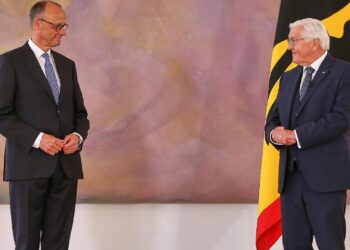 Friedrich Merz und Frank-Walter Steinmeier (Archiv)