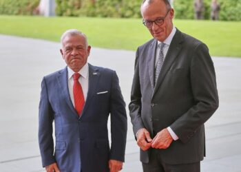 Abdullah II. bin al-Hussein und Friedrich Merz in Berlin (Archiv)